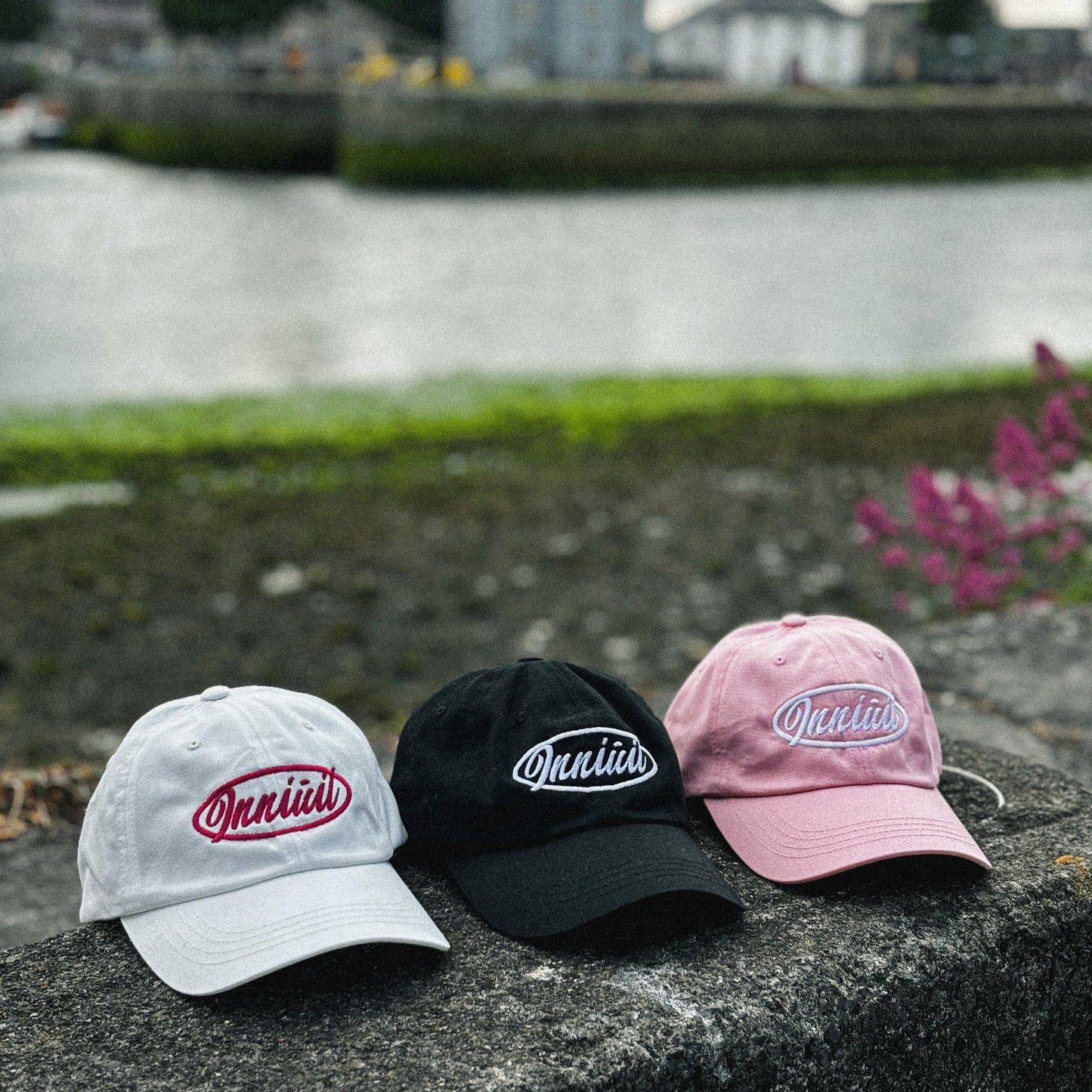 HALO WHITE ON BABY PINK CAP